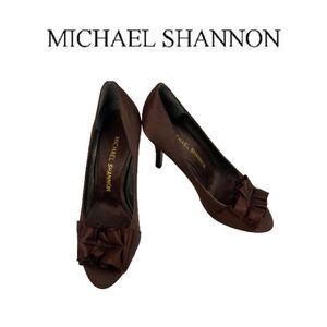 Michael Shannon Brow Satin Peep Toe Shoe. Sz 5